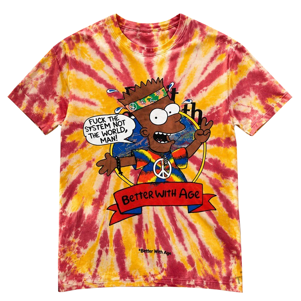 Unisex Bruno Mars Bart Simpson Better With Age Better Tie Dye 2026 Graphic Shirt for Music Fans 1 Unisex Bruno Mars Bart Simpson Better With Age Better Tie Dye 2026 Graphic Shirt for Music Fans