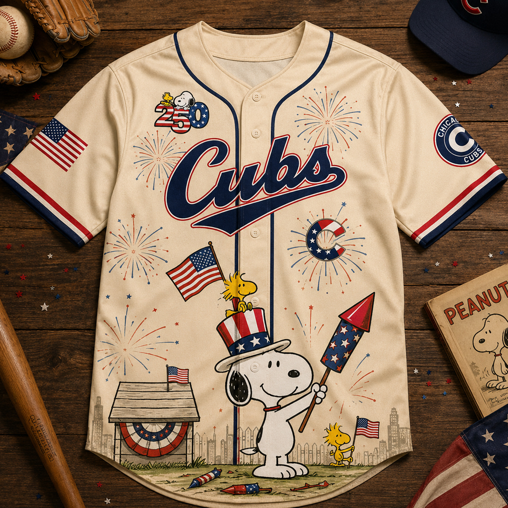 Unisex Chicago White Sox x Peanuts USA 250th Anniversary 2026 Baseball Jersey for Baseball Fans 2 Unisex Chicago White Sox x Peanuts USA 250th Anniversary 2026 Baseball Jersey for Baseball Fans - Image 2