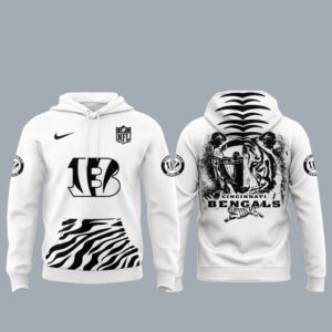 Unisex Cincinnati Bengals 2026 White Bengal Hoodie for Football Fans