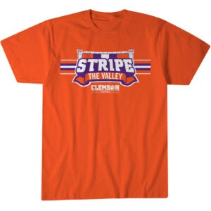 Unisex Clemson Tigers Football Stripe The Valley Graphic Shirt for Football Fans