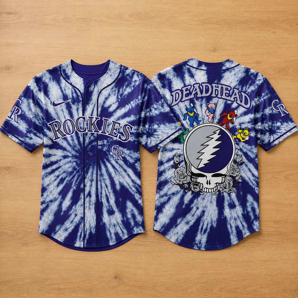 Unisex Colorado Rockies x Grateful Dead Night 2026 Baseball Jersey for Baseball Fans 2 Unisex Colorado Rockies x Grateful Dead Night 2026 Baseball Jersey for Baseball Fans - Image 2