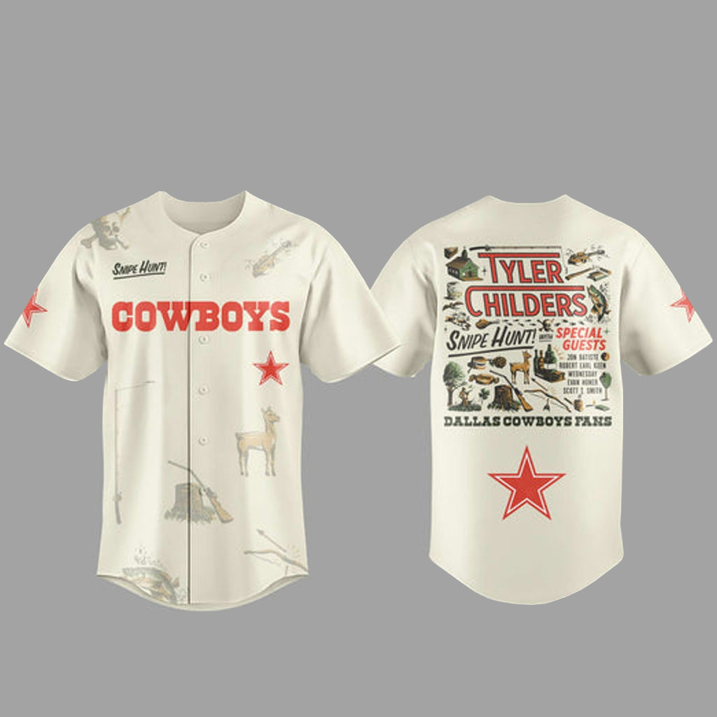 Unisex Dallas Cowboys x Tyler Childers Snipe Hunt Tour 2026 Baseball Jersey for Baseball and Country Music Fans 1 Unisex Dallas Cowboys x Tyler Childers Snipe Hunt Tour 2026 Baseball Jersey for Baseball and Country Music Fans