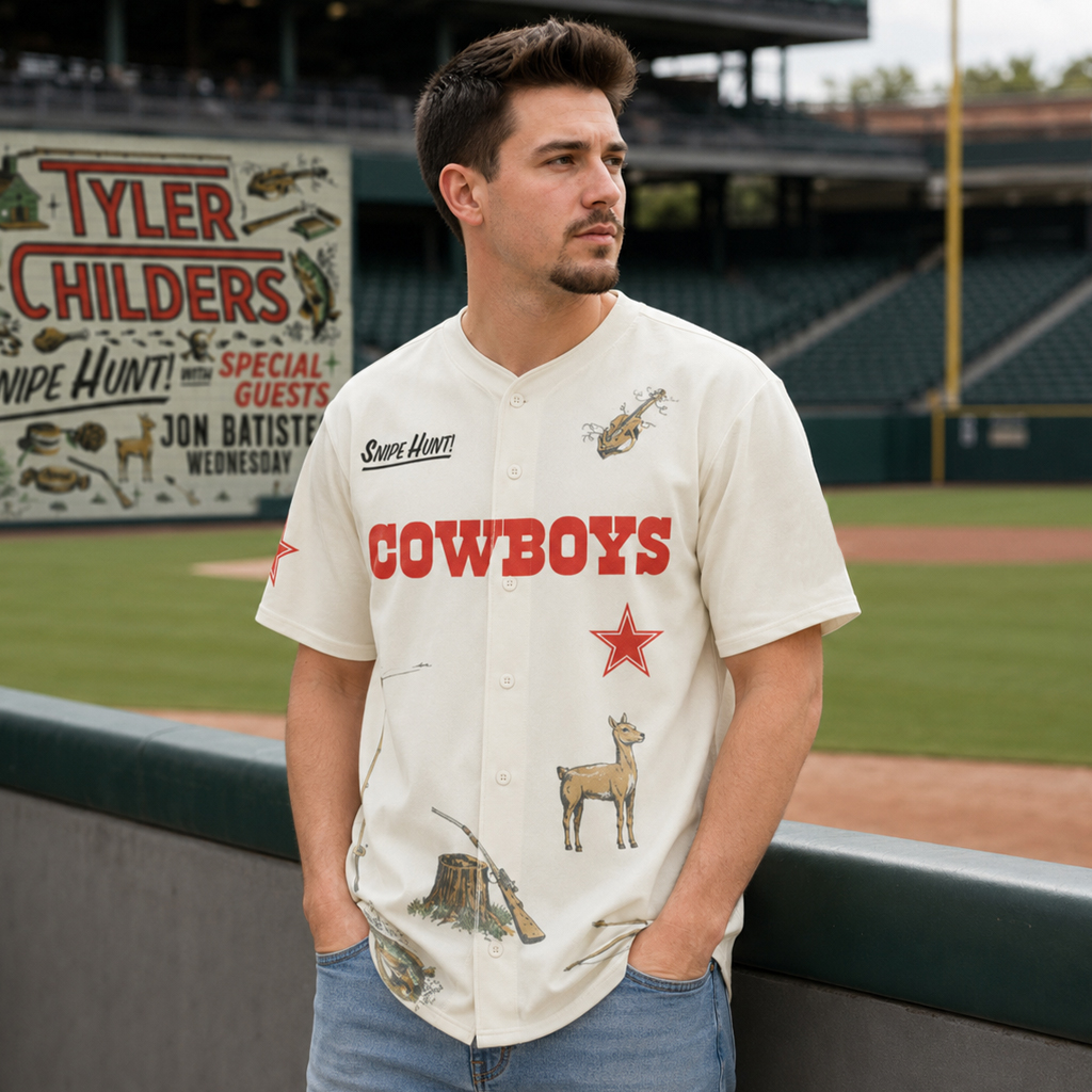 Unisex Dallas Cowboys x Tyler Childers Snipe Hunt Tour 2026 Baseball Jersey for Baseball and Country Music Fans 2 Unisex Dallas Cowboys x Tyler Childers Snipe Hunt Tour 2026 Baseball Jersey for Baseball and Country Music Fans - Image 2