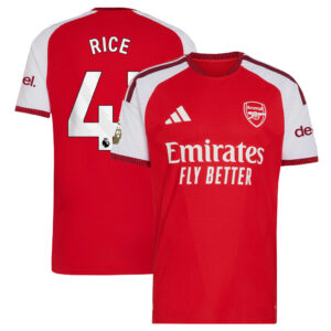 Unisex Declan Rice Arsenal 2026-2027 Home Stadium Soccer Jersey for Soccer Fans