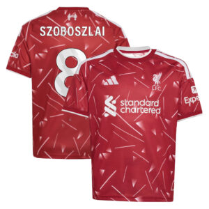 Unisex Dominik Szoboszlai Liverpool 2026-2027 Home Stadium Soccer Jersey for Soccer Fans