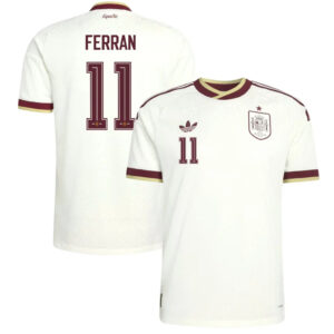 Unisex Ferran Torres Spain National Team 2026 Away Stadium Soccer Jersey for Soccer Fans