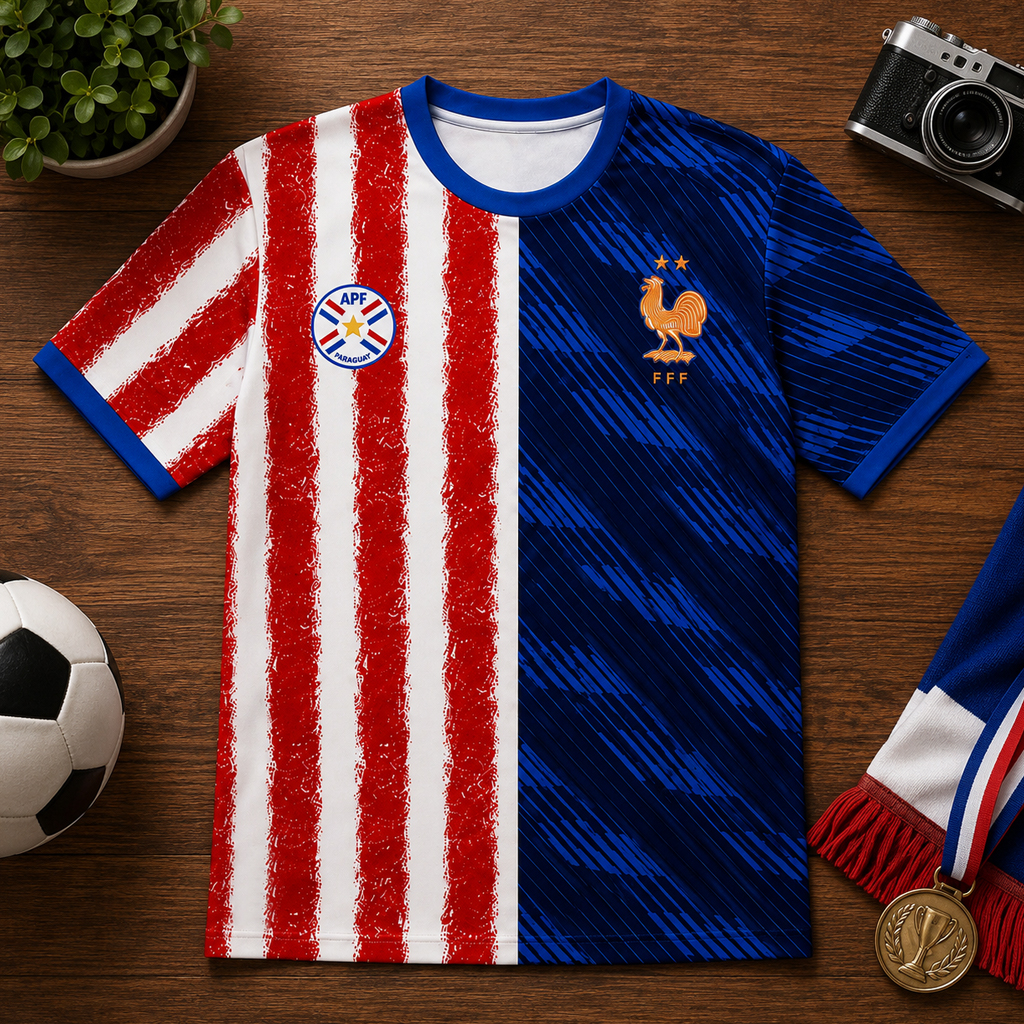 Unisex France Vs Paraguay Global Soccer Event 2026 Graphic Shirt for Soccer Fans 2 Unisex France Vs Paraguay Global Soccer Event 2026 Graphic Shirt for Soccer Fans - Image 2