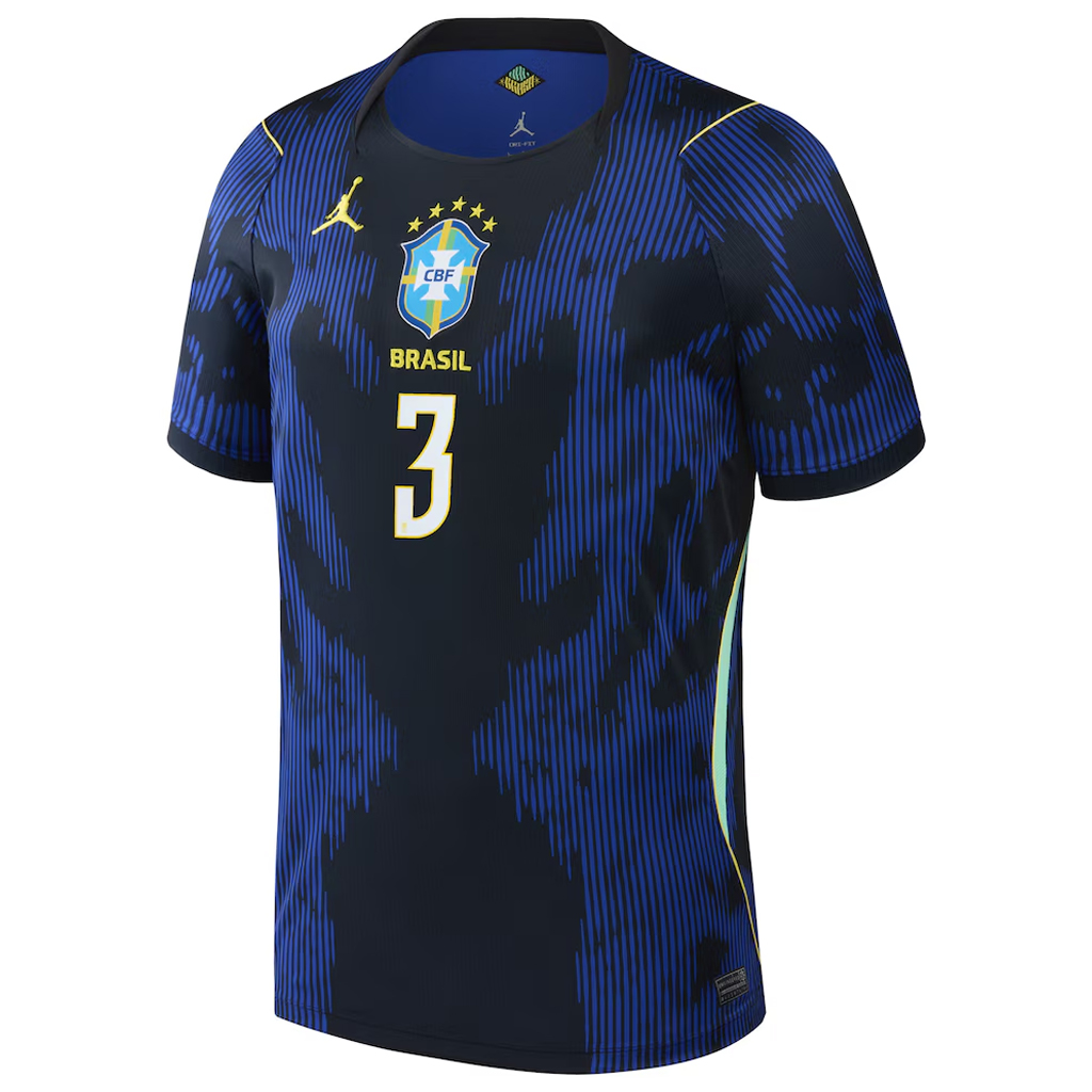 Unisex Gabriel Magalhães Brazil National Team 2026 Away Stadium Soccer Jersey for Soccer Fans 2 Unisex Gabriel Magalhães Brazil National Team 2026 Away Stadium Soccer Jersey for Soccer Fans - Image 2