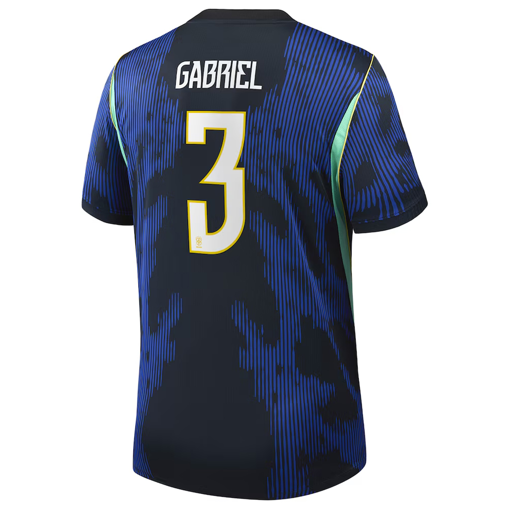 Unisex Gabriel Magalhães Brazil National Team 2026 Away Stadium Soccer Jersey for Soccer Fans 3 Unisex Gabriel Magalhães Brazil National Team 2026 Away Stadium Soccer Jersey for Soccer Fans - Image 3