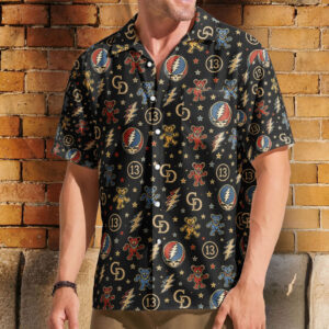 Unisex Grateful Dead Skull Rock Concert Hawaiian Shirt for Rock Music Fans