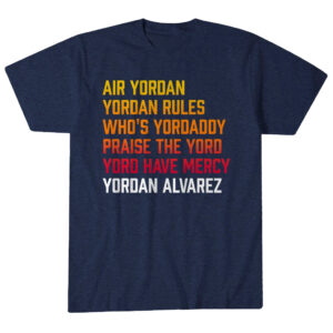 Unisex Houston Astros Yordan Alvarez Yord List Graphic Shirt for Baseball Fans