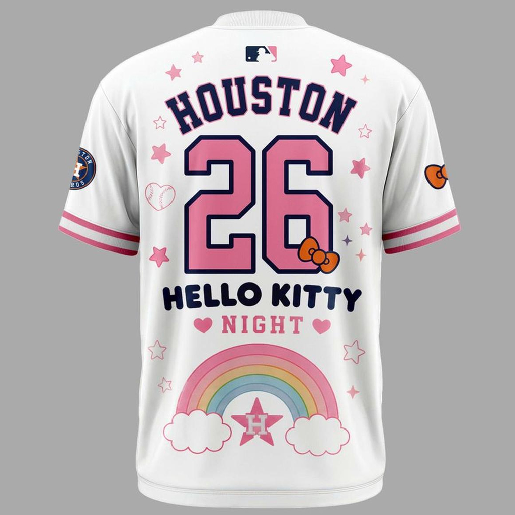 Unisex Houston Astros x Hello Kitty Night 2026 Graphic Shirt for Baseball Fans 3 Unisex Houston Astros x Hello Kitty Night 2026 Graphic Shirt for Baseball Fans - Image 3