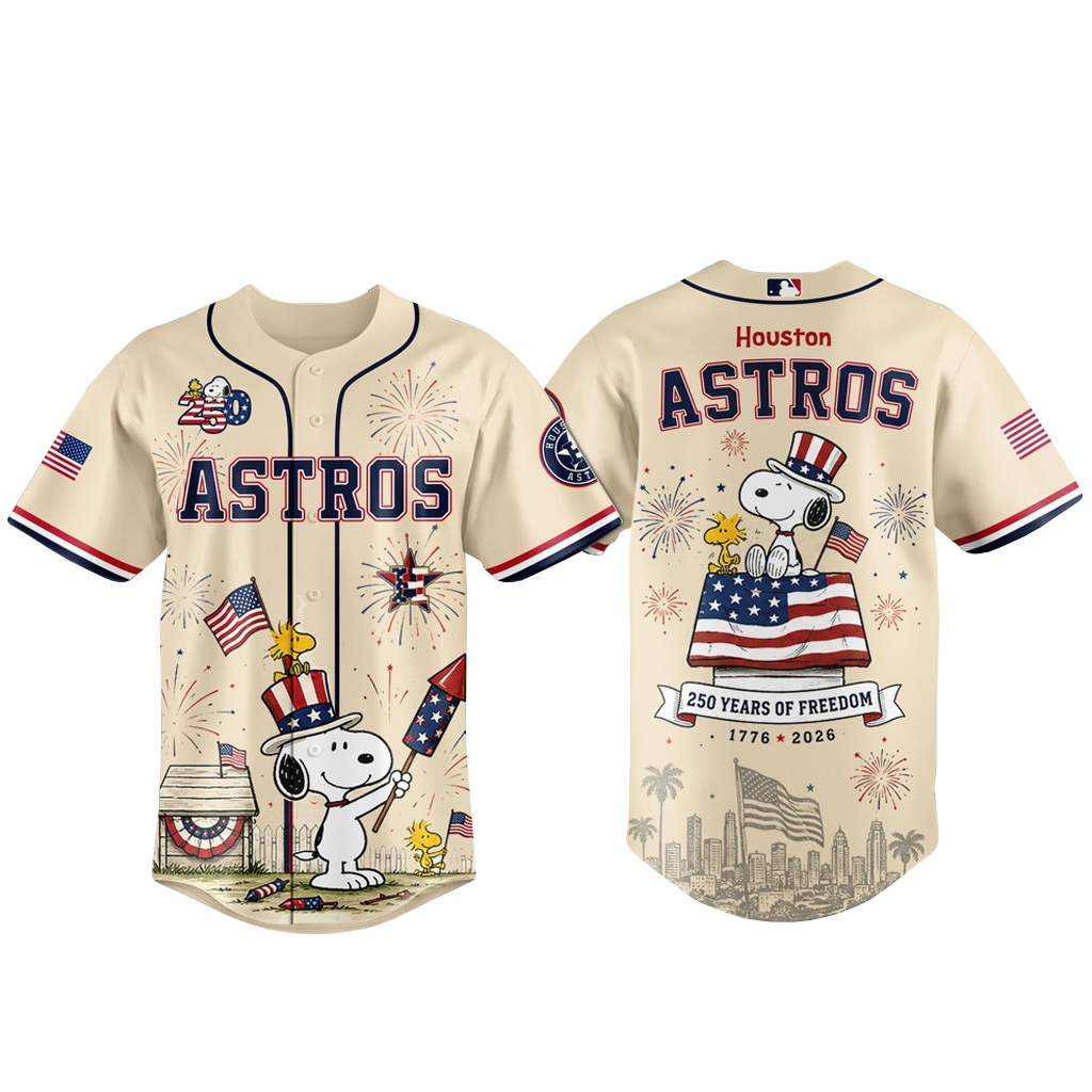 Unisex Houston Astros x Peanuts USA 250th Anniversary 2026 Baseball Jersey for Baseball Fans 1 Unisex Houston Astros x Peanuts USA 250th Anniversary 2026 Baseball Jersey for Baseball Fans