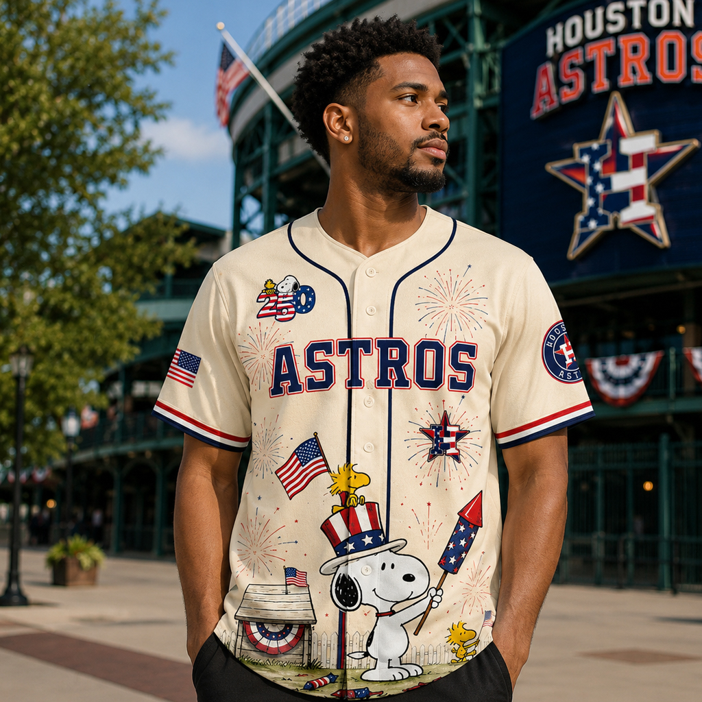Unisex Houston Astros x Peanuts USA 250th Anniversary 2026 Baseball Jersey for Baseball Fans 3 Unisex Houston Astros x Peanuts USA 250th Anniversary 2026 Baseball Jersey for Baseball Fans - Image 3