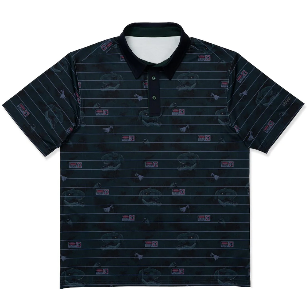Unique Unisex Jurassic Park Power's Out Graphic Polo Shirt for Dinosaur and Movie Fans 3 Unisex Jurassic Park Power's Out Graphic Polo Shirt for Dinosaur and Movie Fans