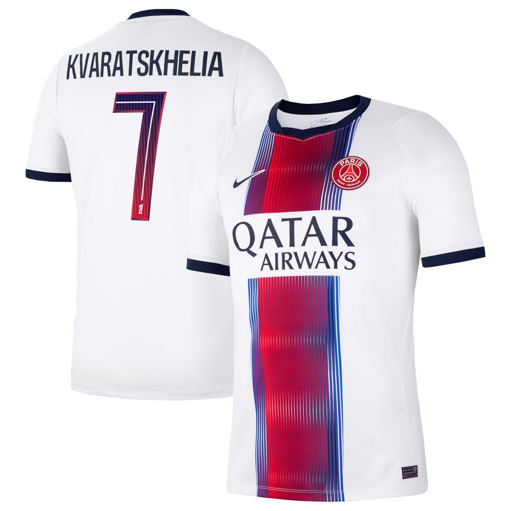 Unisex Khvicha Kvaratskhelia Paris Saint-Germain 2026-2027 Away Stadium Soccer Jersey for Soccer Fans 1 Unisex Khvicha Kvaratskhelia Paris Saint-Germain 2026-2027 Away Stadium Soccer Jersey for Soccer Fans