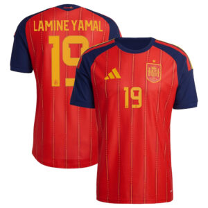 Unisex Lamine Yamal Spain National Team 2026 Home Stadium Red Soccer Jersey for Soccer Fans