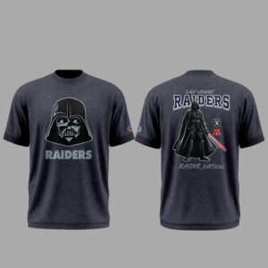 Unisex Las Vegas Raiders x Star Wars Night 2026 Darth Vader Graphic Shirt for Football and Star Wars Fans