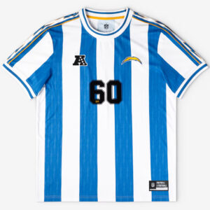 Unisex Los Angeles Chargers National Football League Blue And White Soccer Jersey 2026 for Football Fans