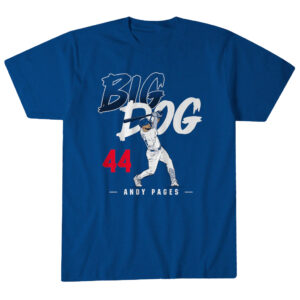Unisex Los Angeles Dodgers Andy Pages Big Dog Graphic Shirt for Baseball Fans