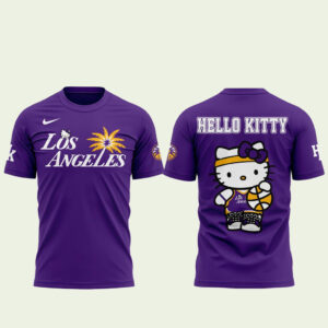 Unisex Los Angeles Sparks x Hello Kitty Night 2026 Graphic Shirt for Basketball and Hello Kitty Fans