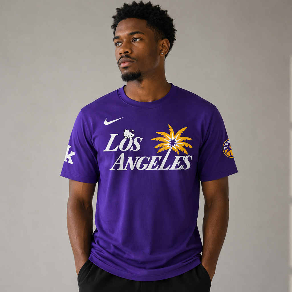 Unisex Los Angeles Sparks x Hello Kitty Night 2026 Graphic Shirt for Basketball and Hello Kitty Fans 4 Unisex Los Angeles Sparks x Hello Kitty Night 2026 Graphic Shirt for Basketball and Hello Kitty Fans - Image 4