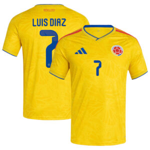 Unisex Luis Diaz Colombia National Team 2026 Home Stadium Soccer Jersey for Soccer Fans