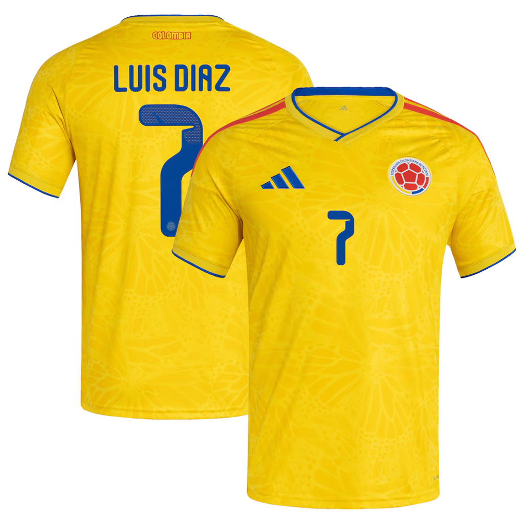 Unisex Luis Diaz Colombia National Team 2026 Home Stadium Soccer Jersey for Soccer Fans 1 Unisex Luis Diaz Colombia National Team 2026 Home Stadium Soccer Jersey for Soccer Fans