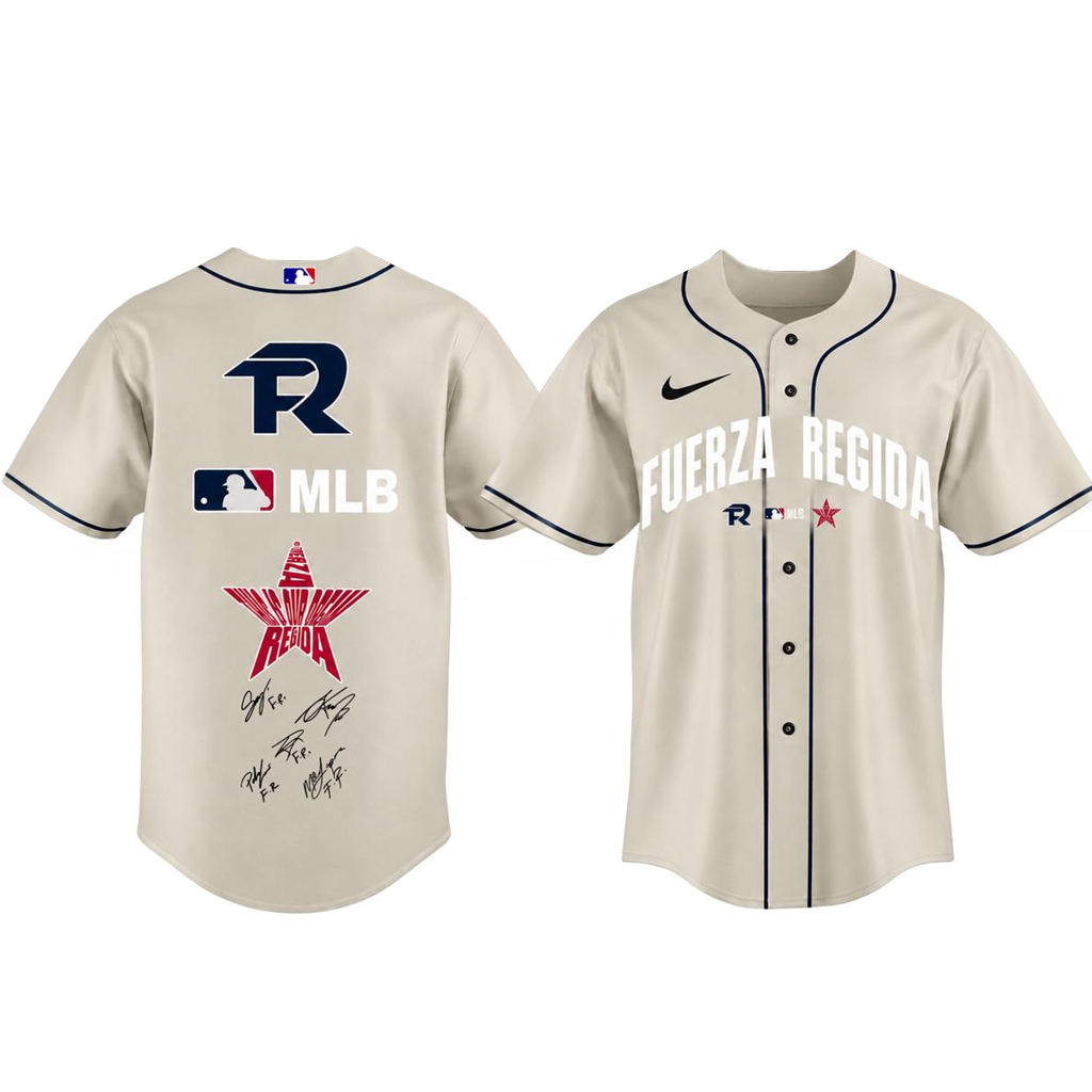 Unisex Major League Baseball x Fuerza Regida This Is Our Dream Stadium Tour 2026 Baseball Jersey for Music and Baseball Fans 1 Unisex Major League Baseball x Fuerza Regida This Is Our Dream Stadium Tour 2026 Baseball Jersey for Music and Baseball Fans