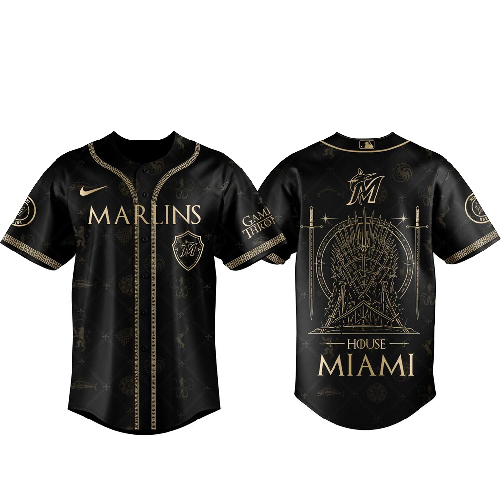 Unisex Miami Marlins 2026 Game Of Thrones Night Baseball Jersey for Baseball Fans 1 Unisex Miami Marlins 2026 Game Of Thrones Night Baseball Jersey for Baseball Fans