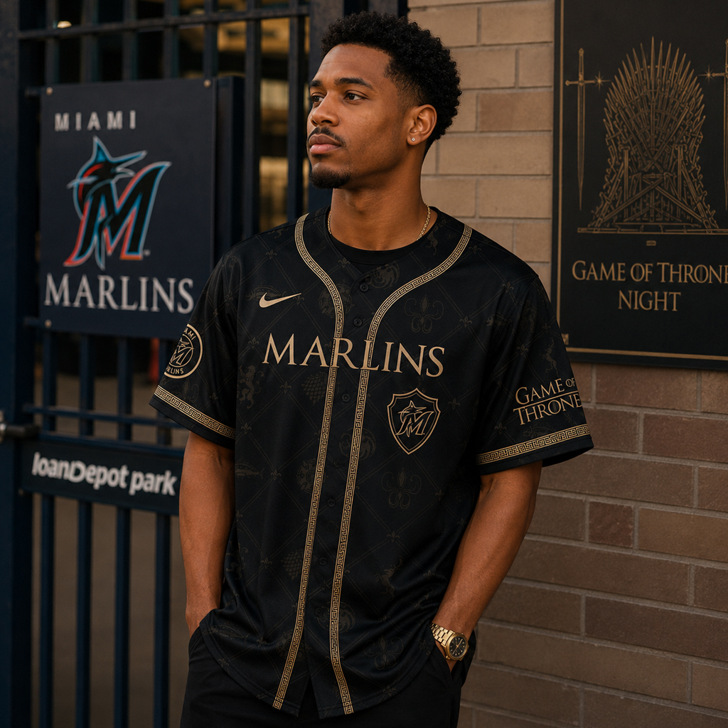 Unisex Miami Marlins 2026 Game Of Thrones Night Baseball Jersey for Baseball Fans 2 Unisex Miami Marlins 2026 Game Of Thrones Night Baseball Jersey for Baseball Fans - Image 2