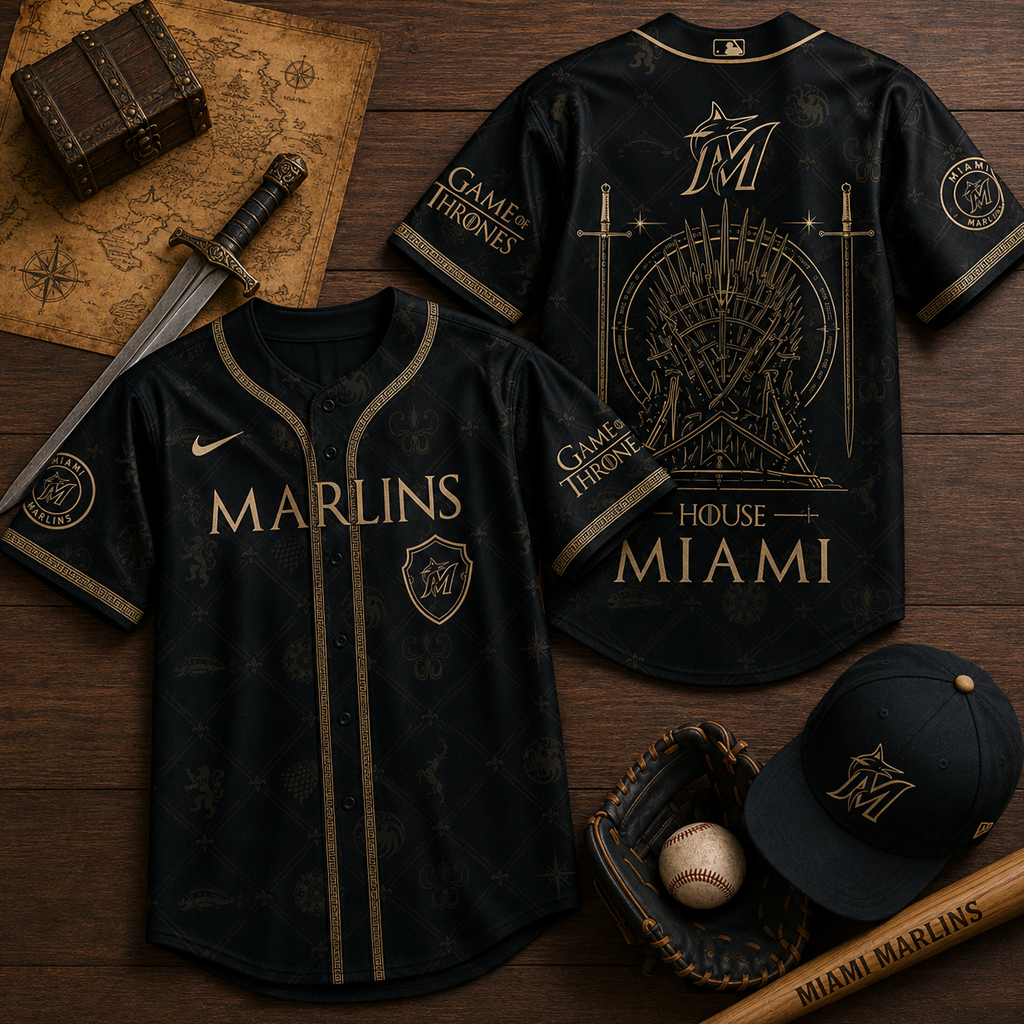 Unisex Miami Marlins 2026 Game Of Thrones Night Baseball Jersey for Baseball Fans 3 Unisex Miami Marlins 2026 Game Of Thrones Night Baseball Jersey for Baseball Fans - Image 3