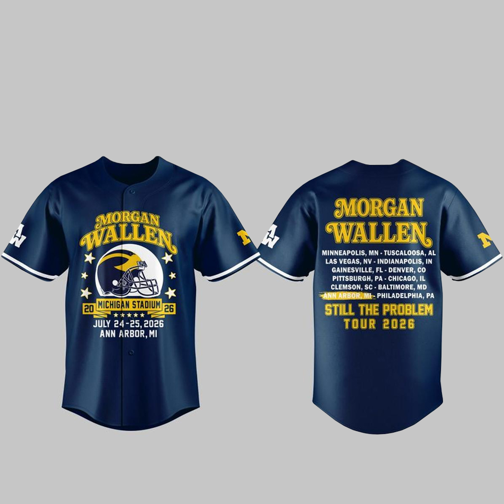 Unisex Michigan Wolverines x Morgan Wallen Still The Problem Tour 2026 Baseball Jersey for Country Music and Football Fans 1 Unisex Michigan Wolverines x Morgan Wallen Still The Problem Tour 2026 Baseball Jersey for Country Music and Football Fans