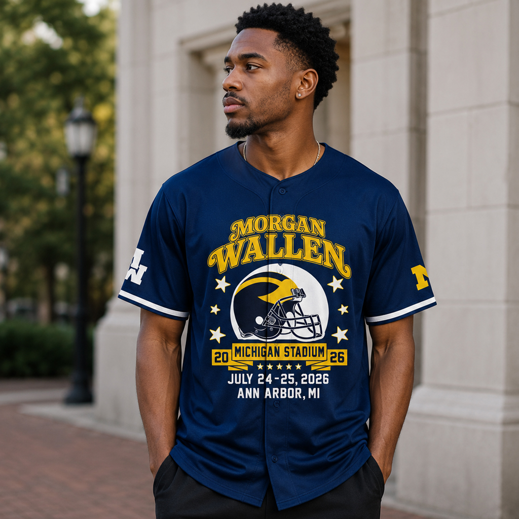 Unisex Michigan Wolverines x Morgan Wallen Still The Problem Tour 2026 Baseball Jersey for Country Music and Football Fans 4 Unisex Michigan Wolverines x Morgan Wallen Still The Problem Tour 2026 Baseball Jersey for Country Music and Football Fans - Image 4