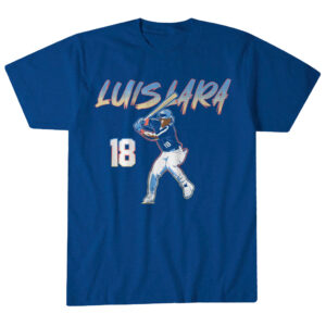 Unisex Milwaukee Brewers Luis Lara Slugger Swing Number Graphic Shirt for Baseball Fans