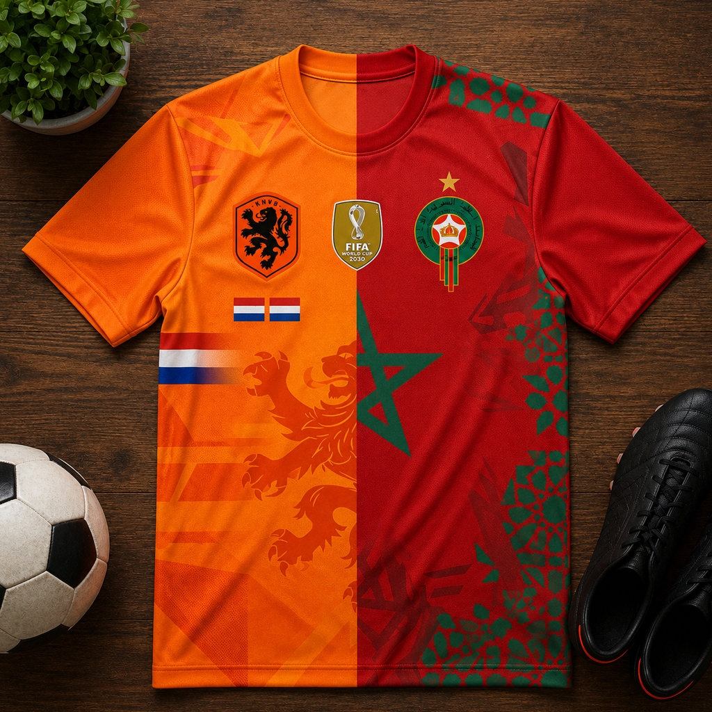 Unisex Morocco Vs Netherlands Global Soccer Event 2026 Graphic Shirt for Soccer Fans 2 Unisex Morocco Vs Netherlands Global Soccer Event 2026 Graphic Shirt for Soccer Fans - Image 2
