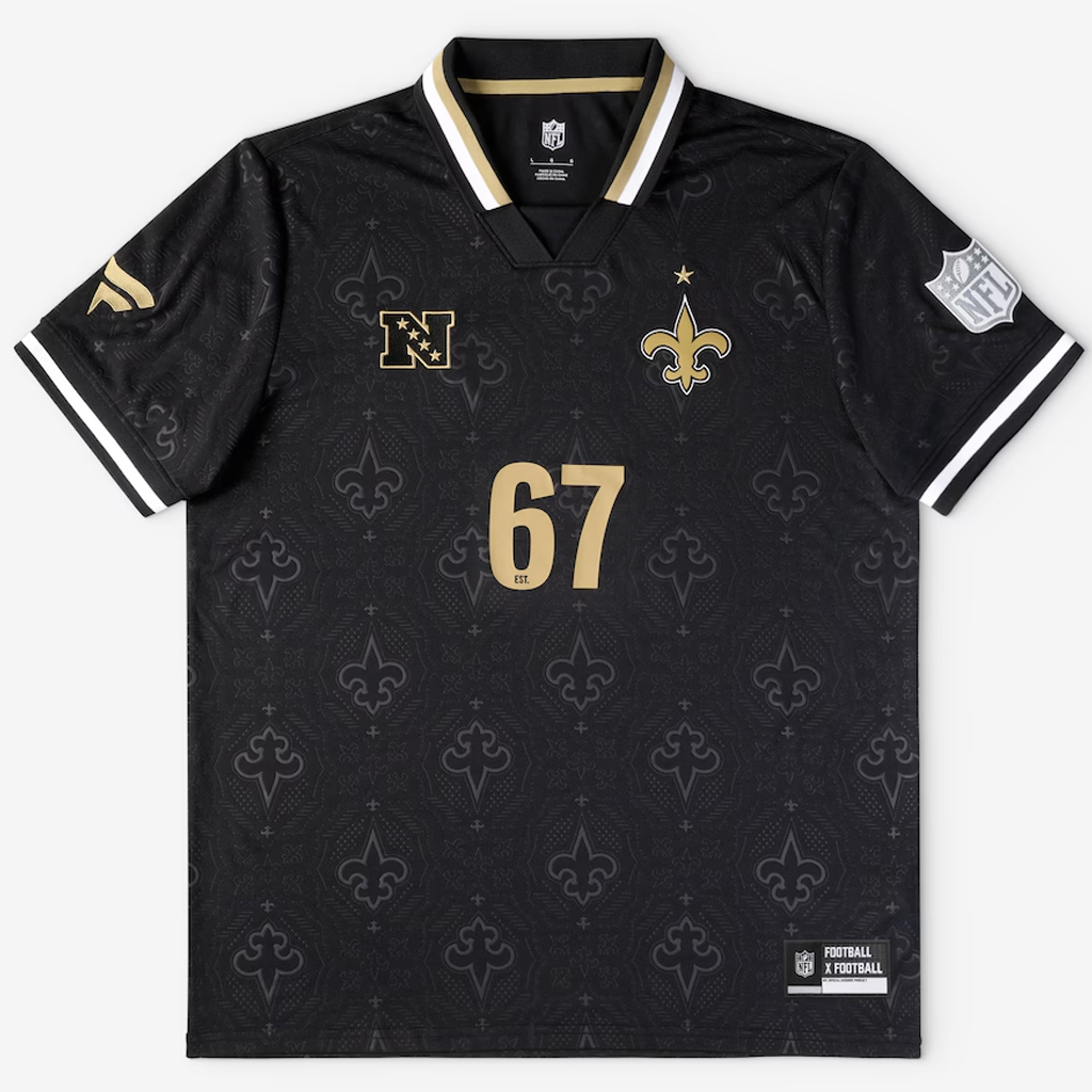 Unisex New Orleans Saints National Football League Black Soccer Jersey 2026 for Football Fans 1 Unisex New Orleans Saints National Football League Black Soccer Jersey 2026 for Football Fans