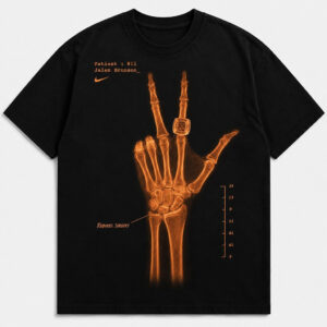 Unisex New York Knicks Jalen Brunson Wrist Surgery X-Ray Graphic Shirt for Basketball Fans