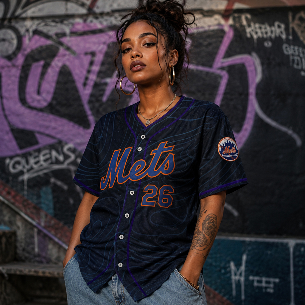 Unisex New York Mets x KPop Demon Hunters 2026 Baseball Jersey for Baseball and Animation Fans 3 Unisex New York Mets x KPop Demon Hunters 2026 Baseball Jersey for Baseball and Animation Fans - Image 3