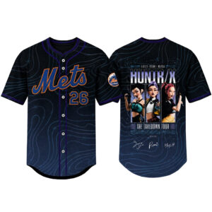 Unisex New York Mets x KPop Demon Hunters 2026 Baseball Jersey for Baseball and Animation Fans
