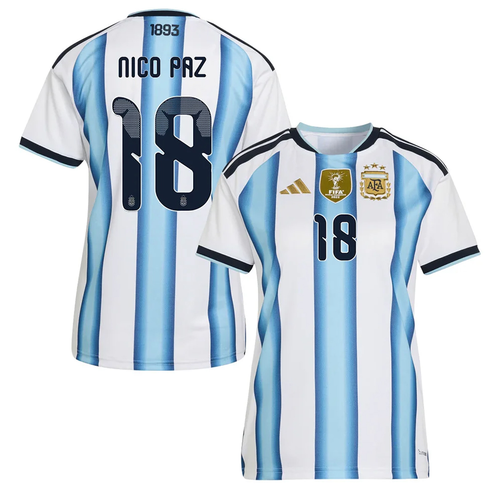 Unisex Nico Paz Argentina National Team 2026 Home Stadium Soccer Jersey for Soccer Fans 1 Unisex Nico Paz Argentina National Team 2026 Home Stadium Soccer Jersey for Soccer Fans