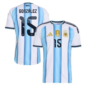Unisex Nicolás González Argentina National Team 2026 Home Stadium Soccer Jersey for Soccer Fans