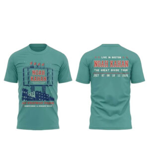 Unisex Noah Kahan Great Divide World Tour 2026 Live In Boston Graphic Shirt for Music Fans