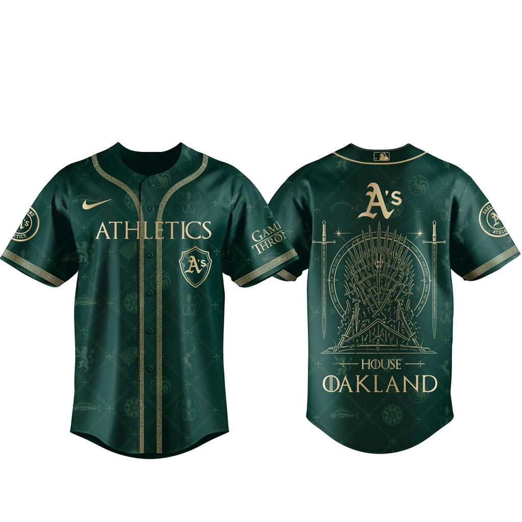 Unisex Oakland Athletics 2026 Game Of Thrones Night Baseball Jersey for Baseball Fans 1 Unisex Oakland Athletics 2026 Game Of Thrones Night Baseball Jersey for Baseball Fans