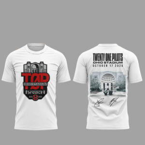 Unisex Ohio State Buckeyes x Twenty One Pilots 2026 Ohio Stadium Graphic Shirt for College Sports and Music Fans