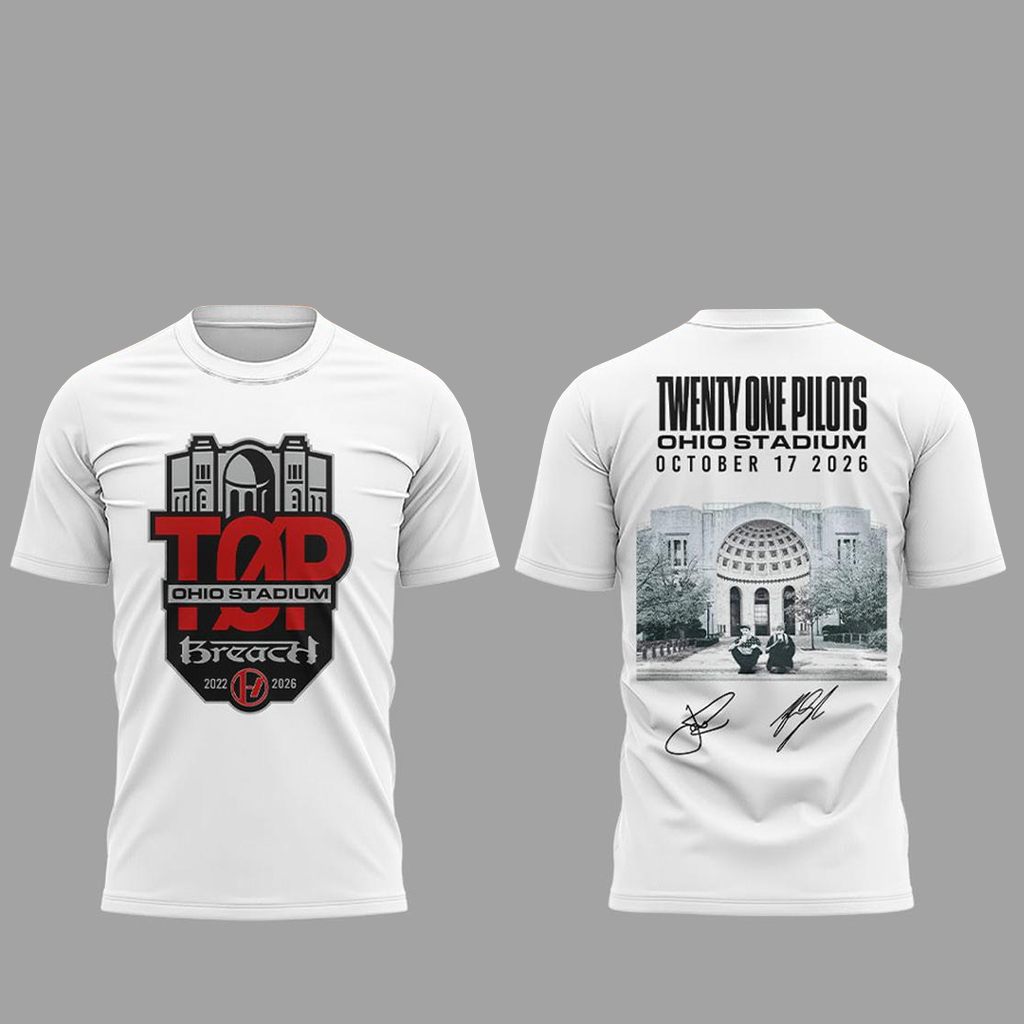 Unisex Ohio State Buckeyes x Twenty One Pilots 2026 Ohio Stadium Graphic Shirt for College Sports and Music Fans 1 Unisex Ohio State Buckeyes x Twenty One Pilots 2026 Ohio Stadium Graphic Shirt for College Sports and Music Fans