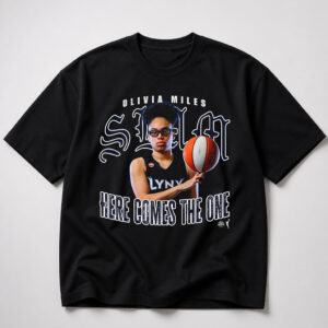 Unisex Olivia Miles Here Comes The One 2026 Graphic Shirt for Basketball Fans
