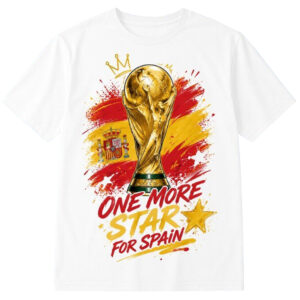 Unisex One More Star For Spain World Cup 2026 Graphic Shirt for Soccer Fans