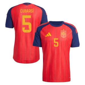 Unisex Pau Cubarsí Spain National Team 2026 Home Stadium Soccer Jersey for Soccer Fans