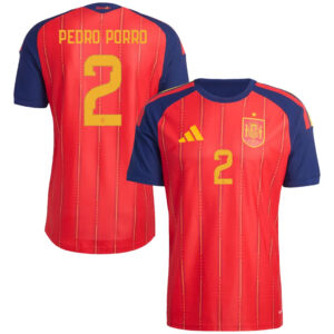 Unisex Pedro Porro Spain National Team 2026 Home Stadium Soccer Jersey for Soccer Fans